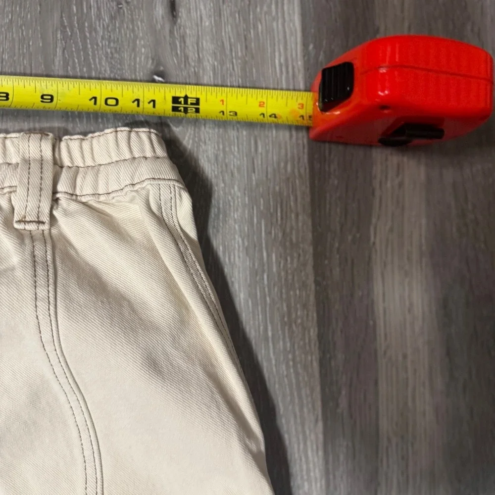 PacSun Elastic Waist Cargo Pants Womens Small Beige Utility Carpenter Jogger Cas